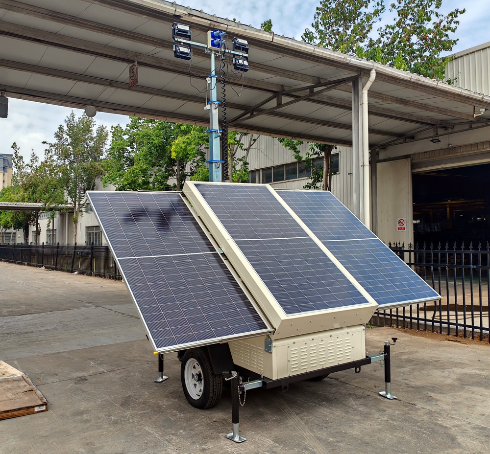 7米拖車式液壓自動(dòng)升降太陽能移動(dòng)照明車4TNVE600
